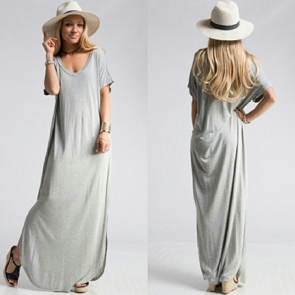 Heather Grey Maxi Dress